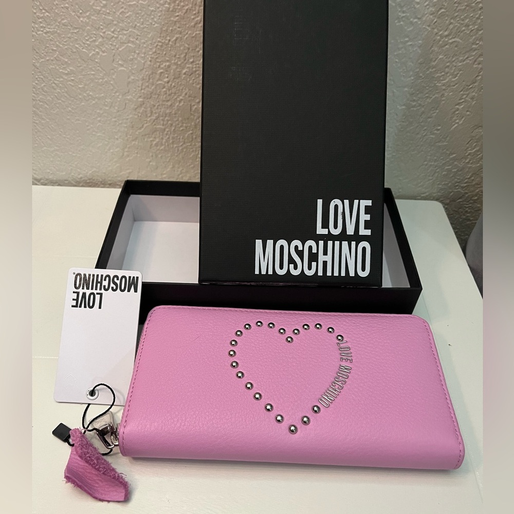 NWT Love Moschino Studded Long Wallet